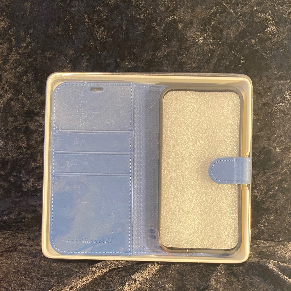 Elegant Blue Phone Wallet Case (fits IPHONE 13
